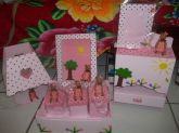 kit bebe ursinha rosa e marrom (9 peças)